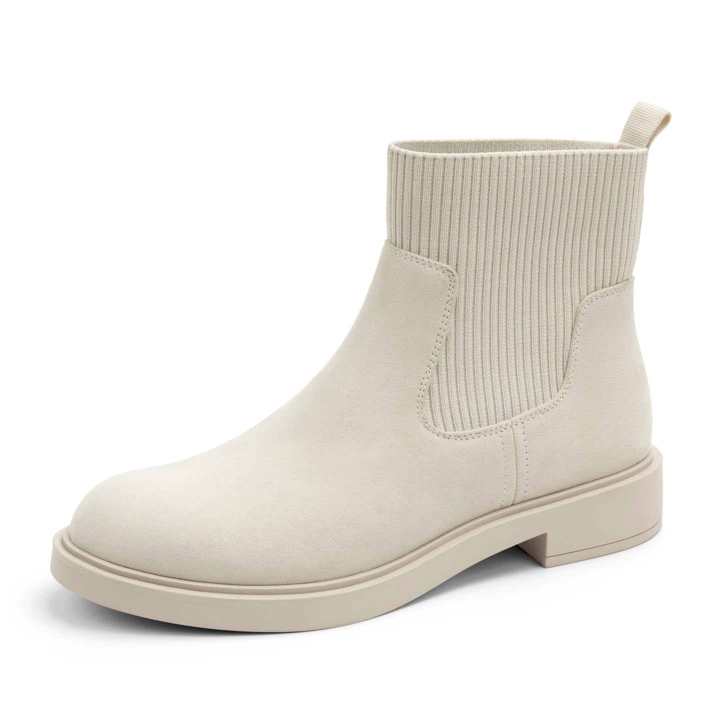 Women's Chelsea Boots Low Heel Slip on Lug Sole Platform Booties Fashion Chunky Elastic Ankle Booties