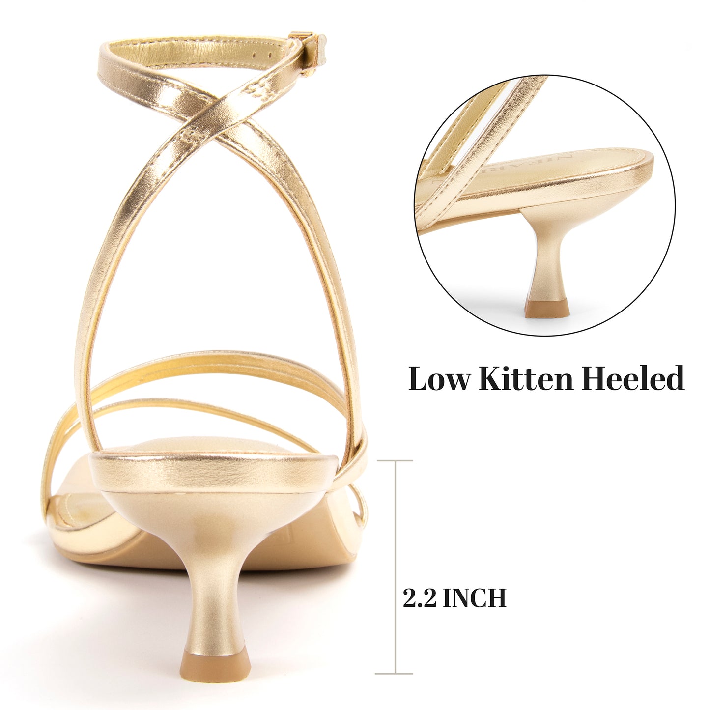 Women's Kitten Heel Sandals Square Open Toe Heels Ankle Buckle Heel Dress Sandals Dress Sandals for Women