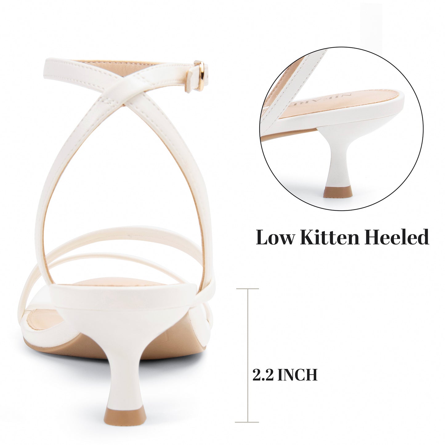 Women's Kitten Heel Sandals Square Open Toe Heels Ankle Buckle Heel Dress Sandals Dress Sandals for Women