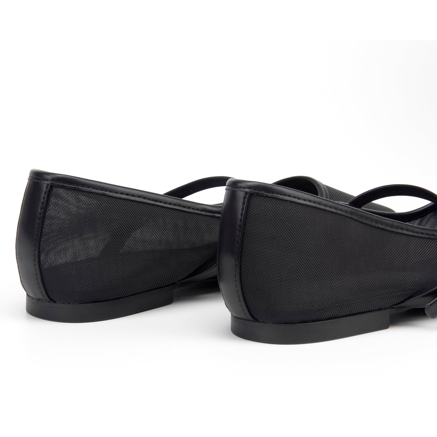 Mesh Ballet Flats Square Toe Mary Jane Flats Buckle Women Comfy Causal Dress Shoes