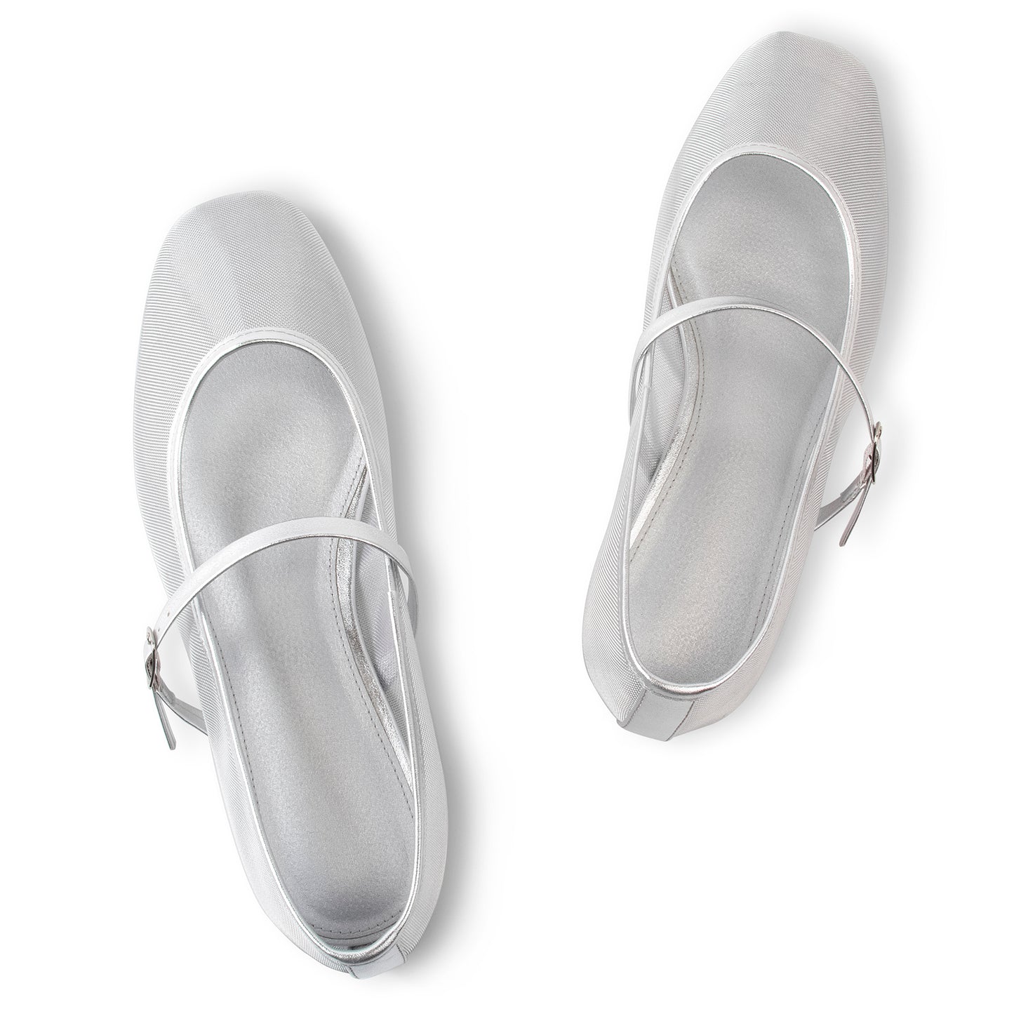 Mesh Ballet Flats Square Toe Mary Jane Flats Buckle Women Comfy Causal Dress Shoes