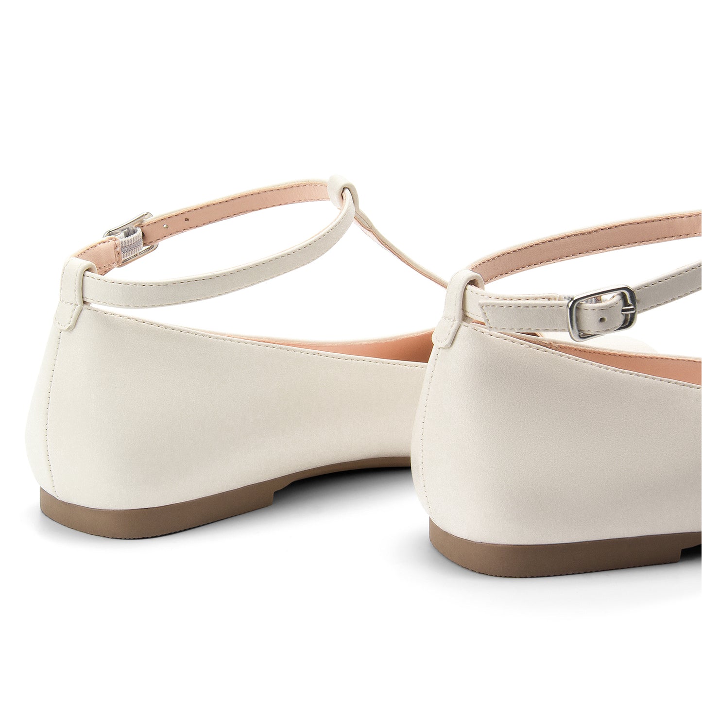 Mary Jane Flats Women Adjustable T Strap Square Toe Ballet Flats Ankle Strap Dress Comfortable Flats for Work,Date Nights Party,Office,Wedding